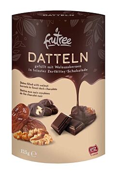 Datteln mit Walnusskernen in Zartbitterschokolade 125 g